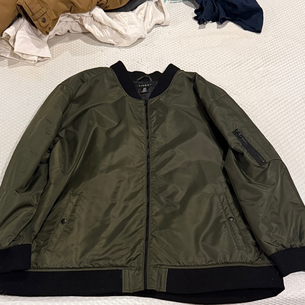 Stylish Olive Bomber Jacket